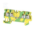 Zacisk PE, PUSH IN, biały, 1.5 mm2, 500 V, liczba przyłączeń: 4, liczba poziomów: 1, TS 35, V-0, Wemid, A4C 1.5 PE