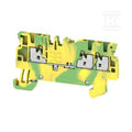 Zacisk PE, PUSH IN, biały, 1.5 mm2, 500 V, liczba przyłączeń: 3, liczba poziomów: 1, TS 35, V-0, Wemid, A3C 1.5 PE