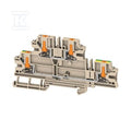 Zacisk modułowy wielorzędowy, PUSH IN, Ciemnobeżowy, 4 mm2, 1000 V, liczba przyłączeń: 4, liczba poziomów: 2, TS 35, V-0, AL2T 4 FT-PE