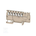 Zacisk rozdziału potencjału, PUSH IN, Ciemnobeżowy, 1.5 mm2, 17.5 A, 500 V, liczba przyłączeń: 6, liczba poziomów: 1, AAP11 1.5 LI BL