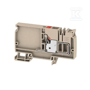 Zacisk zasilający, PUSH IN, Ciemnobeżowy, 10 mm2, 57 A, 800 V, liczba przyłączeń: 1, liczba poziomów: 1, TS 35, V-0, Wemid, AAP12 10 LO RD