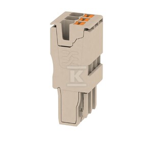 Wtyczka (terminal), PUSH IN, 2.5 mm2, 24 A, 800 V, liczba przyłączeń: 3, Liczba biegunów: 3, Szerokość: 15.3 mm, APG 2.5/3