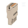 Wtyczka (terminal), PUSH IN, 2.5 mm2, 24 A, 800 V, liczba przyłączeń: 5, Liczba biegunów: 5, Szerokość: 25.5 mm, APG 2.5/5