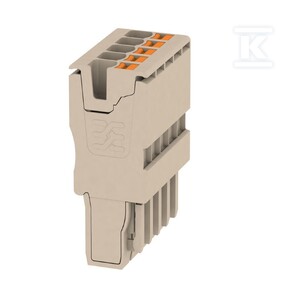 Wtyczka (terminal), PUSH IN, 2.5 mm2, 24 A, 800 V, liczba przyłączeń: 5, Liczba biegunów: 5, Szerokość: 25.5 mm, APG 2.5/5