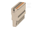 Wtyczka (terminal), PUSH IN, 2.5 mm2, 24 A, 800 V, liczba przyłączeń: 10, Liczba biegunów: 10, Szerokość: 51 mm, APG 2.5/10