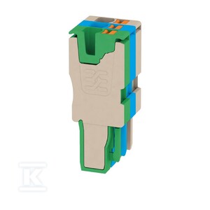 Wtyczka (terminal), PUSH IN, 2.5 mm2, 24 A, 800 V, liczba przyłączeń: 3, Liczba biegunów: 3, Szerokość: 15.3 mm, APG 2.5/3-BG-BL-GN