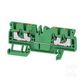 Blok zacisku przelotowego, PUSH IN, zielony, 2.5 mm2, 24 A, 800 V, liczba przyłączeń: 4, A4C 2.5 GN