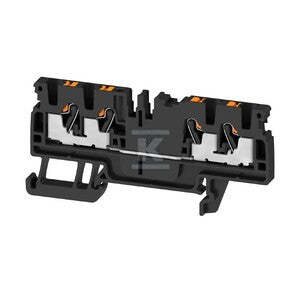 Blok zacisku przelotowego, PUSH IN, czarny, 2.5 mm2, 24 A, 800 V, liczba przyłączeń: 4, A4C 2.5 BK