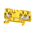 Blok zacisku przelotowego, PUSH IN, żółty, 2.5 mm2, 24 A, 800 V, liczba przyłączeń: 3, A3C 2.5 YL