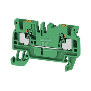 Blok zacisku przelotowego, PUSH IN, zielony, 2.5 mm2, 24 A, 800 V, liczba przyłączeń: 2, A2C 2.5 GN