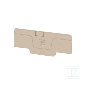 Płytka końcowa do złączek, Ciemnobeżowy, Wysokość: 65.7 mm, Szerokość: 2.1 mm, V-0, Wemid, zatrzaskowe: Tak, AEP 4C 1.5