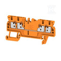 Blok zacisku przelotowego, PUSH IN, pomarańczowy, 1.5 mm2, 17.5 A, 500 V, liczba przyłączeń: 4, A4C 1.5 OR