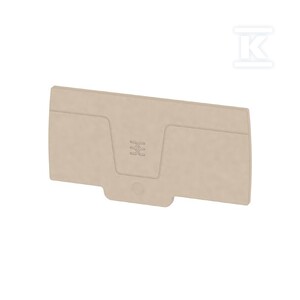 Płytka końcowa do złączek, Ciemnobeżowy, Wysokość: 87.2 mm, Szerokość: 2.4 mm, V-0, Wemid, zatrzaskowe: Tak, AEP AP12
