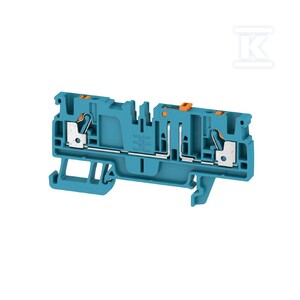 Bloki odczepów probierczych, PUSH IN, niebieski, 2.5 mm2, 20 A, 500 V, liczba przyłączeń: 2, liczba poziomów: 1, ADT 2.5 2C BL