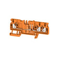 Bloki odczepów probierczych, PUSH IN, pomarańczowy, 2.5 mm2, 20 A, 500 V, liczba przyłączeń: 3, liczba poziomów: 1, ADT 2.5 3C OR
