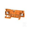 Blok zacisku przelotowego, PUSH IN, pomarańczowy, 2.5 mm2, 24 A, 800 V, liczba przyłączeń: 2, A2C 2.5 /DT/FS OR