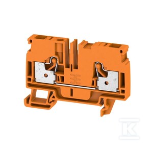 Blok zacisku przelotowego, PUSH IN, pomarańczowy, 6 mm2, 41 A, 800 V, liczba przyłączeń: 2, A2C 6 OR