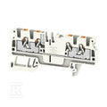 Blok zacisku przelotowego, PUSH IN, Jasnoszary, 2.5 mm2, 24 A, 800 V, liczba przyłączeń: 4, A4C 2.5 LTGY