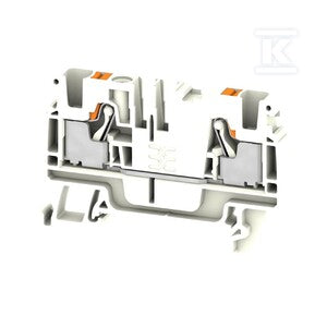 Blok zacisku przelotowego, PUSH IN, biały, 4 mm2, 32 A, 800 V, liczba przyłączeń: 2, A2C 4 WT