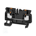Blok zacisku przelotowego, PUSH IN, czarny, 4 mm2, 32 A, 800 V, liczba przyłączeń: 2, A2C 4 BK