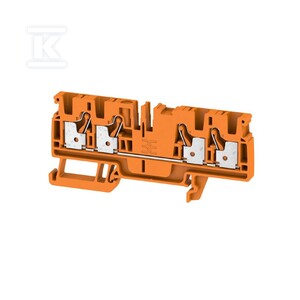 Blok zacisku przelotowego, PUSH IN, pomarańczowy, 4 mm2, 32 A, 800 V, liczba przyłączeń: 4, A4C 4 OR