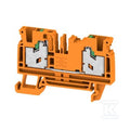 Blok zacisku przelotowego, SNAP IN, pomarańczowy, 4 mm2, 32 A, 1000 V, liczba przyłączeń: 2, S2C 4 OR