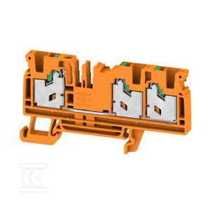 Blok zacisku przelotowego, SNAP IN, pomarańczowy, 4 mm2, 32 A, 1000 V, liczba przyłączeń: 3, S3C 4 OR