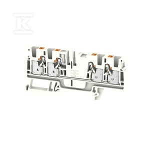 Blok zacisku przelotowego, PUSH IN, biały, 4 mm2, 32 A, 800 V, liczba przyłączeń: 4, A4C 4 WT