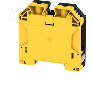 Blok zacisku przelotowego, złącze śrubowe, czarny/żółty, 50 mm2, 150 A, 1000 V, liczba przyłączeń: 2, WDU 50N GE/SW