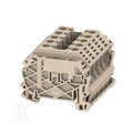 Blok zacisku przelotowego, złącze śrubowe, Ciemnobeżowy, 10 mm2, 57 A, 1000 V, liczba przyłączeń: 2, WDU 10 PACK