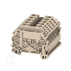 Blok zacisku przelotowego, złącze śrubowe, Ciemnobeżowy, 10 mm2, 57 A, 1000 V, liczba przyłączeń: 2, WDU 10 PACK
