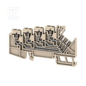 Zacisk modułowy wielorzędowy, złącze sprężynowe, Ciemnobeżowy, 1.5 mm2, 63 V, liczba przyłączeń: 8, liczba poziomów: 4, TS 35, V-0, ZRV 1.5