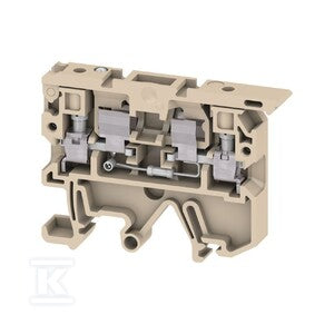 Zacisk bezpiecznika, złącze śrubowe, beżowy / żółty, 4 mm2, 6.3 A, 230 V, liczba przyłączeń: 2, liczba poziomów: 1, TS 35, TS 32, ASK 1/EN LD 120K 230VDC