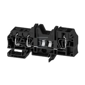 Zacisk bezpiecznika, złącze sprężynowe, czarny, 6 mm2, 57 A, 500 V, liczba przyłączeń: 2, liczba poziomów: 1, TS 35, ZSI 2X6/4X2.5 ETA
