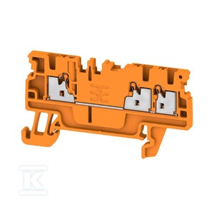 Blok zacisku przelotowego, PUSH IN, pomarańczowy, 1.5 mm2, 17.5 A, 500 V, liczba przyłączeń: 3, A3C 1.5 OR