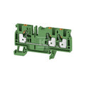 Blok zacisku przelotowego, PUSH IN, zielony, 4 mm2, 32 A, 800 V, liczba przyłączeń: 3, A3C 4 GN