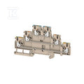 Zacisk modułowy wielorzędowy, PUSH IN, Ciemnobeżowy, 2.5 mm2, 800 V, liczba przyłączeń: 6, liczba poziomów: 3, TS 35, V-0, A3T 2.5 N-FT-PE