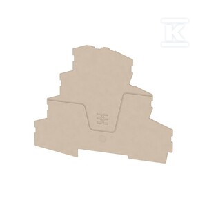 Płytka końcowa do złączek, Ciemnobeżowy, Wysokość: 106.8 mm, Szerokość: 1 mm, V-0, Wemid, zatrzaskowe: Tak, AEP MC 2.5
