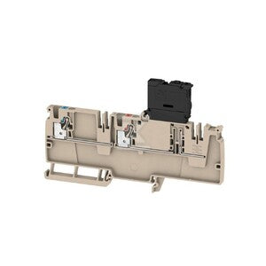 Zacisk bezpiecznika, PUSH IN, Ciemnobeżowy, 4 mm2, 6.3 A, 36 V, liczba przyłączeń: 2, liczba poziomów: 1, TS 35, AAP22 4 LI-FS 10-36V
