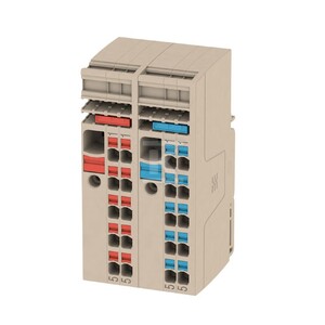 Jedno- oraz wielobiegunowe listwy zaciskowe, PUSH IN, Ciemnobeżowy, 10 mm2, 48 A, 800 V, liczba przyłączeń: 2, liczba poziomów: 1, SET AAP12 10/2.5/10C