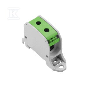 Zacisk rozdziału potencjału, złącze śrubowe, zielony, 50 mm2, 150 A, 1000 V, liczba przyłączeń: 2, liczba poziomów: 1, WPD 130 1X50/1X50 GN