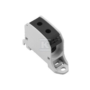Zacisk rozdziału potencjału, złącze śrubowe, czarny, 50 mm2, 150 A, 1000 V, liczba przyłączeń: 2, liczba poziomów: 1, WPD 130 1X50/1X50 BK