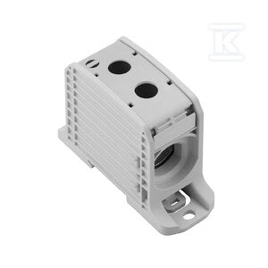Zacisk rozdziału potencjału, Przyłącze śrubowe / lutowane, Jasnoszary, 185 mm2, 353 A, 1000 V, liczba przyłączeń: 2, liczba poziomów: 1, WPD 132 1X185/1X185 GY