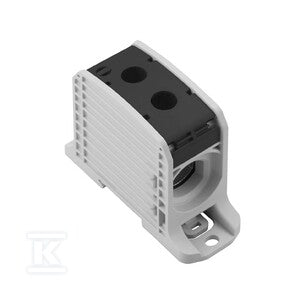 Zacisk rozdziału potencjału, złącze śrubowe, czarny, 185 mm2, 353 A, 1000 V, liczba przyłączeń: 2, liczba poziomów: 1, WPD 132 1X185/1X185 BK