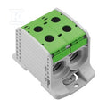 Zacisk rozdziału potencjału, złącze śrubowe, zielony, 185 mm2, 353 A, 1000 V, liczba przyłączeń: 4, liczba poziomów: 1, WPD 232 2X185/2X185 GN