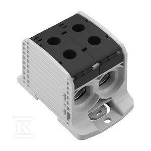 Zacisk rozdziału potencjału, złącze śrubowe, czarny, 185 mm2, 353 A, 1000 V, liczba przyłączeń: 4, liczba poziomów: 1, WPD 232 2X185/2X185 BK