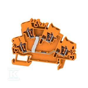 Zacisk modułowy wielorzędowy, złącze sprężynowe, Ciemnobeżowy, 2.5 mm2, 800 V, liczba przyłączeń: 4, liczba poziomów: 2, TS 35, V-0, ZDK 2.5-2V BED OR