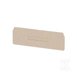 Płyta separacyjna (terminal), Ciemnobeżowy, Wysokość: 104.35 mm, Szerokość: 2 mm, V-0, Wemid, ZAP/TW4/4AN