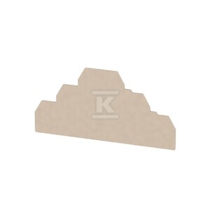 Płytka końcowa do złączek, Ciemnobeżowy, Wysokość: 119.2 mm, Szerokość: 1.5 mm, V-0, Wemid, zatrzaskowe: Tak, ZAP ZDLD2.5-2