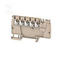 Zacisk zasilający, PUSH IN, Ciemnobeżowy, 2.5 mm2, 24 A, 800 V, liczba przyłączeń: 5, liczba poziomów: 1, TS 35, V-0, Wemid, AAP12 2.5 LI OR